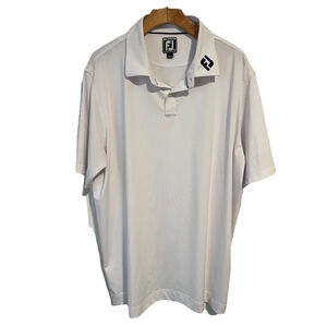 FootJoy FJ Athletic Fit Mens Performance Polo Shirt White Size XL short Sleeve